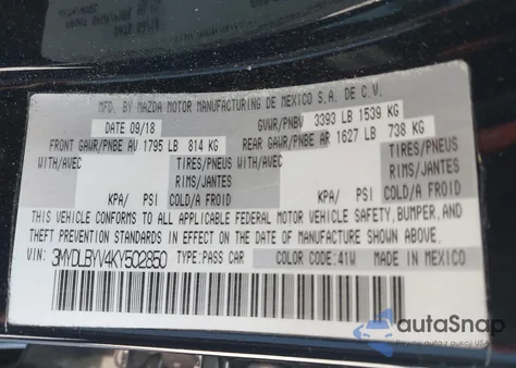 2019 Toyota Yaris L/Le/Xle из США, поврежденный, VIN 3MYDLBYV4KY502850